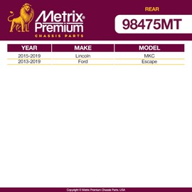 Metrix Premium Chassis Parts - Kit de 2 piezas estabilizadoras de barra estabilizadora trasera para Lincoln MKC 2015-2019, Ford Escape 2013-2019, repuesto K750743, fabricado en Europa