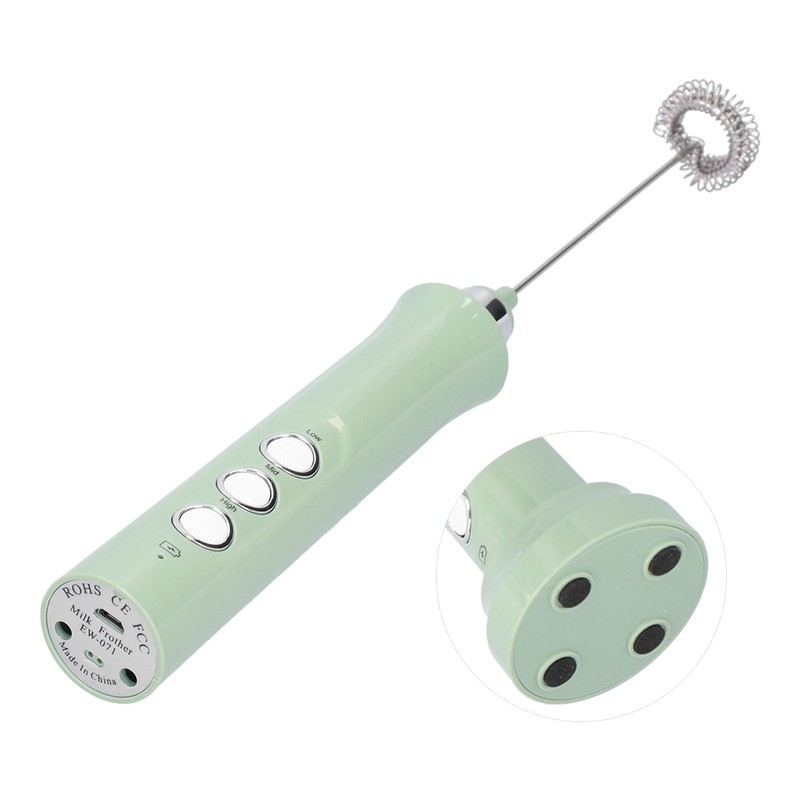 Electric Mixer ThreeSpeed USB Charging 1200mAh Battery Handheld Milk Frother