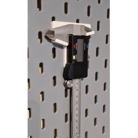 Heavy Duty Skadis Caliper Holder - Compatible with Skadis Pegboard - Perfect Tool Organization for Craftsmen (White)