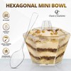 Oasis Creations Hexagonal Mini Bowl-Lids & Spoons Included- 3.3 ounce