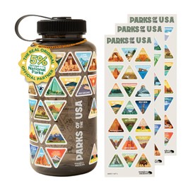 Wondery The Original Parks of the USA Wide Mouth Adventure Bucket List Bottle (Black)