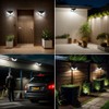 Hqynss Solar Lights for Outdoors,4pc Solar Spotlight with Motion Sensor,100LEDs,3MODES,1200mAh,Suitable