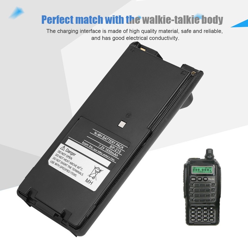7.2V 1650mAh BP-210N Walkie talkie Ni MH Battery for VX