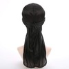 Fxhixiy Satin Silk Extra Long-Tail Durag Headwraps Pirate Cap Bandana