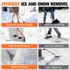LUFFWELL Ice Scraper, Long Handle Flat Ice Shovel for Walkway,