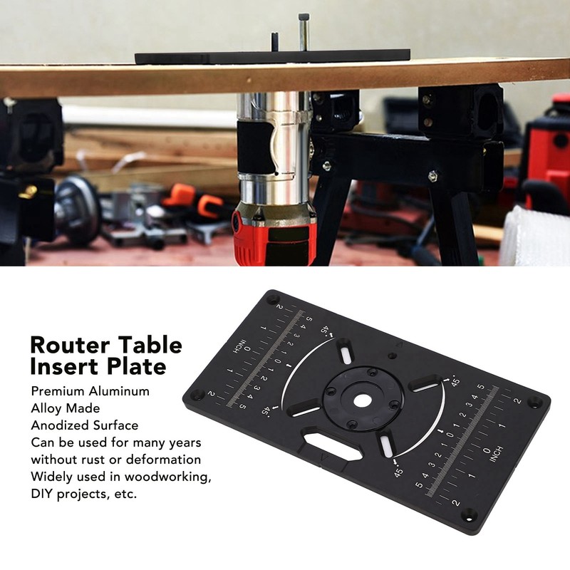 Router Plate Aluminum Alloy Router Table Insert Plate Trimming Machine