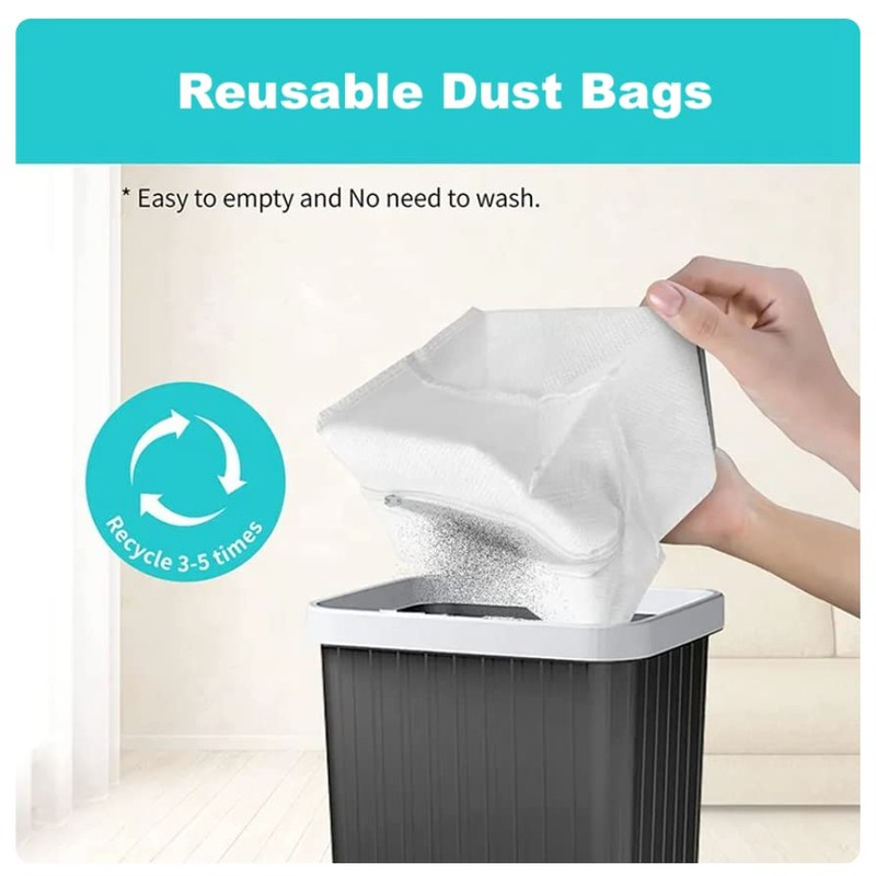 Replacement Reusable Zipper Dust Bags Compatible with iRobot Roomba i1