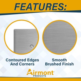2-Gang Oversized Stainless Steel Blank Wall Plates – 5.5" x 5.5" Decorative Covers for Unused Electrical Boxes | Cover Empty Spaces | 2-Gang Oversized Metal Blank Faceplate