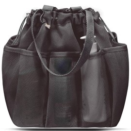 Camping Shower Bag, Mesh Shower Basket, Shower Bag with Handle, Beach Bag, Mesh, Portable Mesh Shower Basket for Camping, Showering, Swimming, Fitness, Multifunctional, Large Capacity (B)