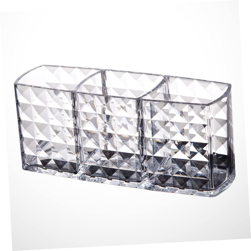 IWOWHERO Acrylic Transparent Makeup Brush Holder Stylish Cosmetic Storage Box