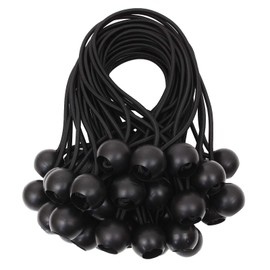 STARVAST 40pcs Black Stream Tensioners Elastic Ball Tensioners for Tents, Tarpaulins, Posters, Camping, Rubber Tensioners, 20cm