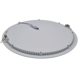 ChiliTec LED Panel Round Ceiling Installation Diameter 30 cm 20 mm Flat 230 V 24 W 2151 Lumen Including Transformer Flush-Mounted 2900 K Light Colour Warm White Frame White