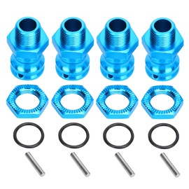 Alomejor Set of 4 RC Wheel Hub Extension 17 mm Hexagonal 23 mm Wheel Extension Adapter Hexagonal Driver Screwdriver for 1/8 RC Car Model RC Truck (Blue)