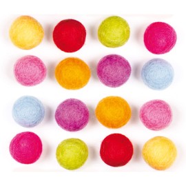 Baker Ross AC902 Felt Balls Value Pack — Ideal for Kids' Arts and Crafts, Christmas, Educational Toys, Gifts, Keepsakes and More (Pack of 50), Assorted