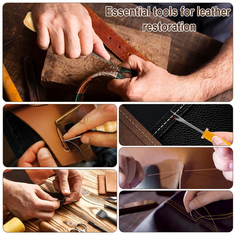 KELAV Sewing Kit with Sewing Accessories, Travel Leather Sewing Set,