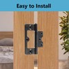 bociloy 6Pcs 3 Inch Non-Mortise Hinge, Black Bifold Door Hinges