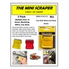 Mini Scrapers With Metal Blade Carded 2 Pack U.S. Made