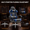 Ergonomic Gaming Chair with Footrest: 90°-155° Recline, Adjustable Height, Detachable