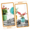 Kisangel Lazy Self Watering Flower Pots 3 Pack Round Glass-Like