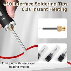 510 Interface Soldering Tips, Thread Burner Replacement Tips for USB Rechargeable Temperature Adjustment Soldering Pen (2/4Pcs) (4)