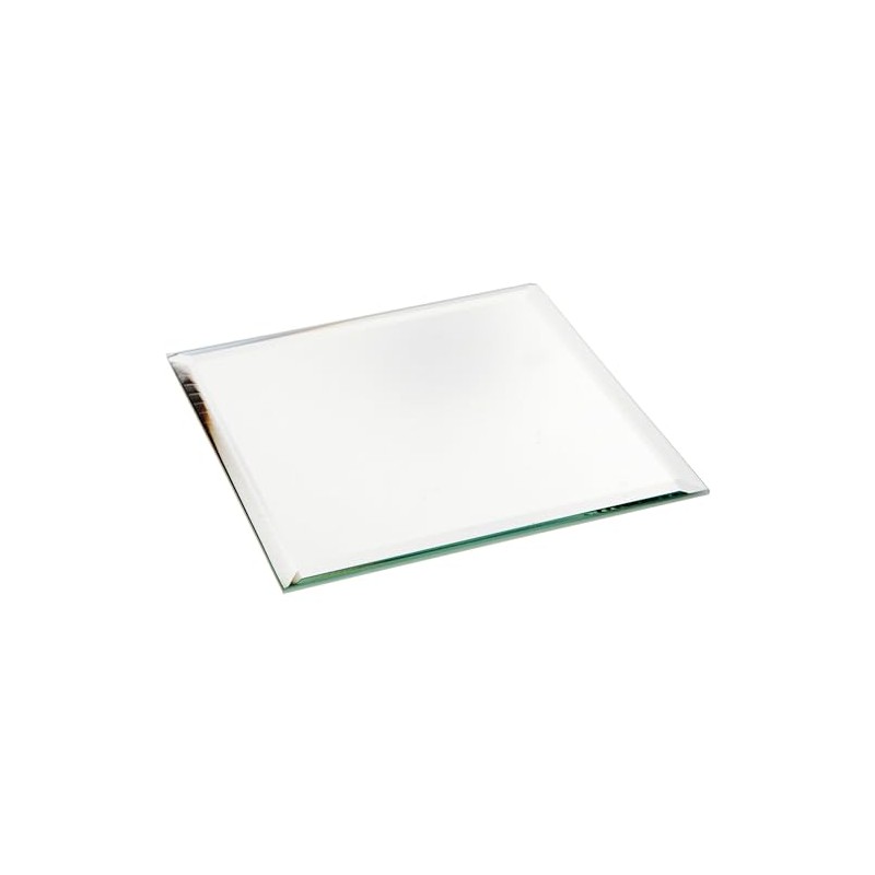 Plymor 4" Square, 3mm Thick Beveled Glass Mirror