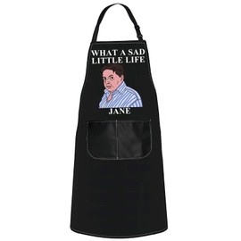 MYSOMY British TV Cooking Apron Peter Fans Gifts What A Sad Little Life Jane Gifts Peter Inspired Apron (What a Sad UK)