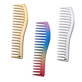 Baluue 3pcs Wide Tooth Hair Cutting Comb for Styling Detangling Includes Combs for Curly Slicked Back Hair
