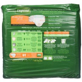 Depend Protection with Tabs, Maximum Absorbency, Small/Medium, Case/80 (4/20s)