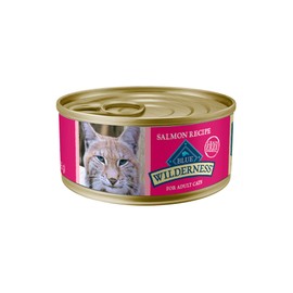 Blue Buffalo Wilderness High Protein Grain Free, Natural Adult Pate Wet Cat Food, Salmon 5.5-oz cans (Pack of 24)