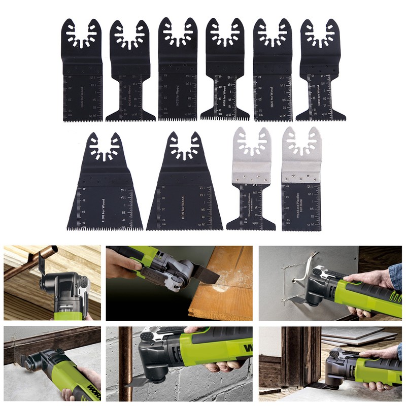10Pcs Universal Saw Blade Oscillating Multi Tool High Carbon Steel