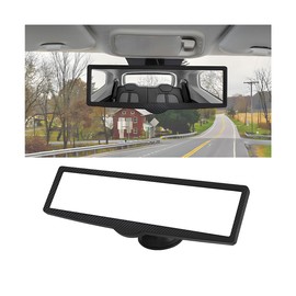 Osilly Car Rear View Mirror, Anti-Glare Vehicle Rearview with Adjustable Suction Cup, HD Wide Angle Automotive Inside Convex Lens Accessories, Universal for SUV, Sedan, Truck