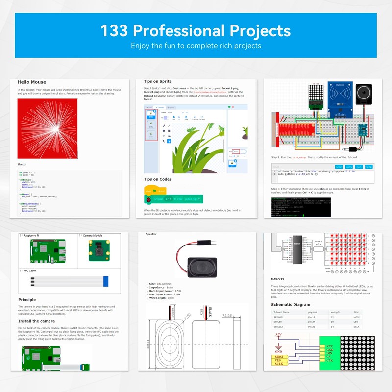 SunFounder Raspberry Pi Ultimate Starter Kit for Raspberry Pi 4B