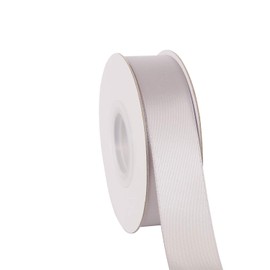 Ribbonitlux 1" wide Double Face Satin Ribbon 25 Yards (012-Silver）, Set For Gift Wrapping, Party Decor, Sewing Applications, Wedding and Craft