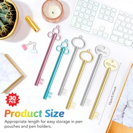 YAOZUP Key Pen, Pack of 30 Key Shape Pen, Vintage Key Gel Pen, Key Shape Gel Pens, Creative Gel Pens for Office, Stationery, School Supplies