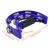 PHITUODA Tambourine Double Row, Metal Jingles Hand Held Percussion, Half