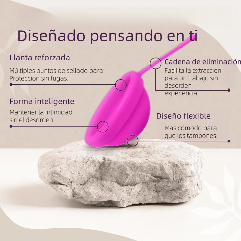 Discos Menstruales Reusable Silicona L Más S 2pcs Con Caja