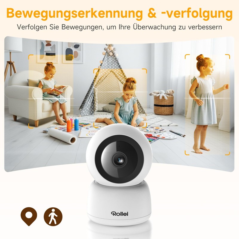Rollei Indoor Security Camera, 360° Indoor Security Cam IPC-88 Camera,