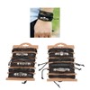 12PCS Braided Faux Leather Bracelet Set Multilayer Vintage Rock Style