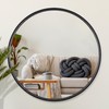 Edvivi Black Round Wall Mirror 24 Inch, Round Bathroom Mirror,
