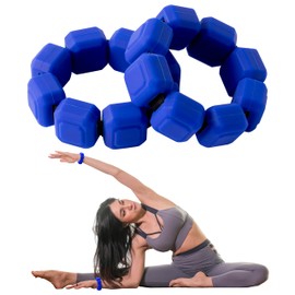 GQIRIL Wrist Ankle Weights for Women - Set of 2 (0.33 lb Each) Wearable Silicone Workout Weighted Bracelets, Waterproof Strength Training Weight Bangles for Yoga Running Walking Pilates Aerobics (Blue)