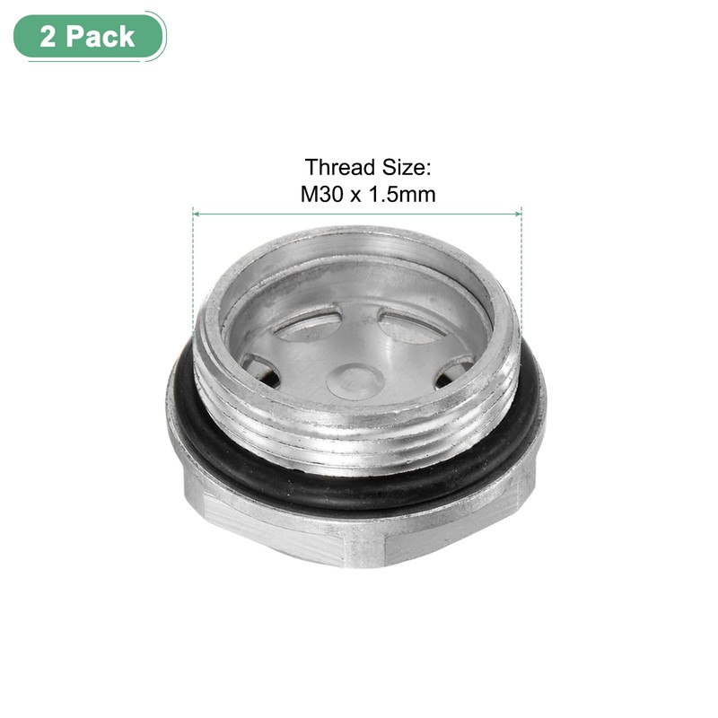 M METERXITY 2-Pack Air Compressor Oil Sight Glass, M30 x