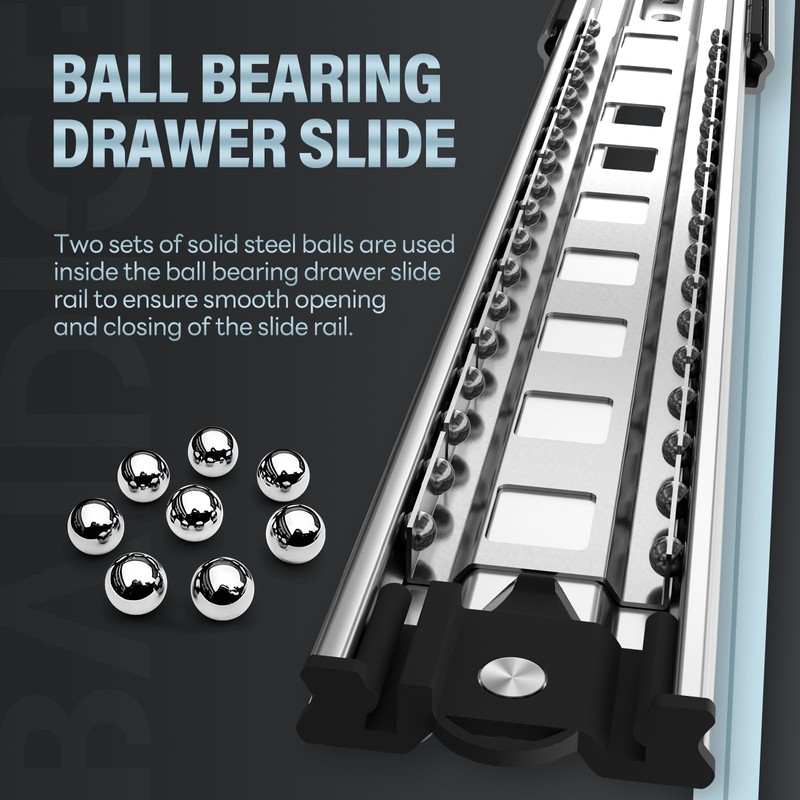 BAIDICE 1 Pair Heavy Duty Drawer Slides 12 14 16