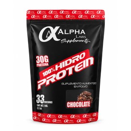 ALPHA LABS SUPPLEMENTS - Alpha Labs 100% Hidro Protein 1 kg, 33 Porciones (Chocolate) - 1 kg - Top Quality