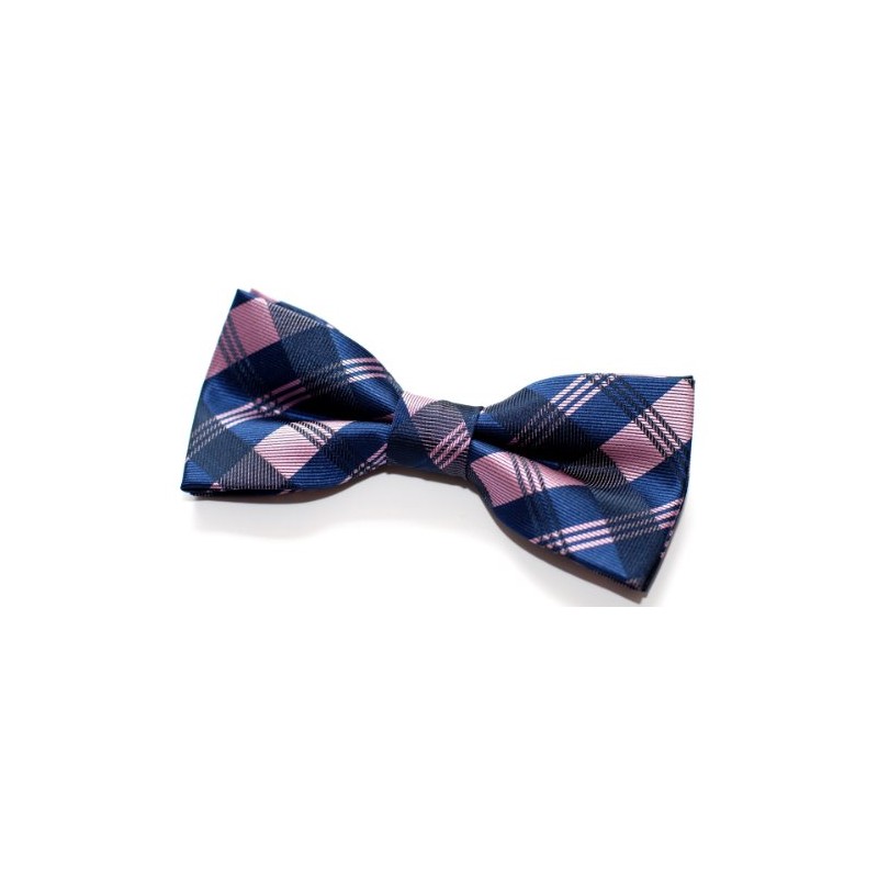 Retreez Plaid Check Patterns Woven Microfiber Pre-tied Bow Tie (Width: