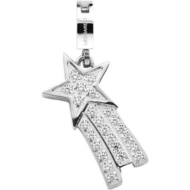 JEWELS BY LEONARDO Pendant Clip & Mix Shooting Star • Necklace Pendant Made of Silver-Coloured Stainless Steel • Shooting Star is with Pave Trim • Jewellery Gift for Women • 024584