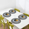 KKTECH Christmas Placemats - Set of 4 Round Place Mats