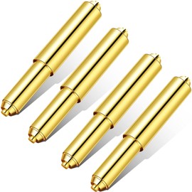 Shappy 2 Pieces Toilet Paper Holder Roller Replacement Plastic Spring Loaded (Gold)