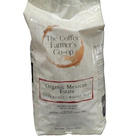 Organic Mexican Dark Roast Whole Bean coffee 24 Oz (Pack of 2)