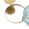 Wall Iron Decoration Lotus Shape With Mirror Metal Wall Art