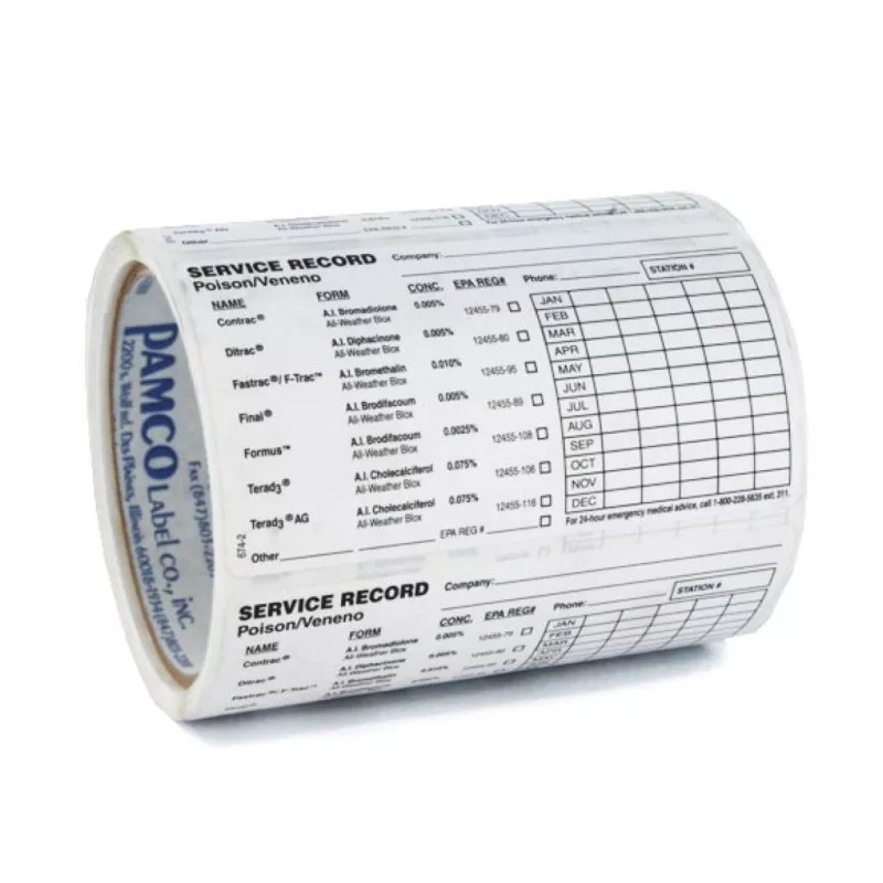 Protecta Baiting Station Service Labels ( Roll of 100 )
